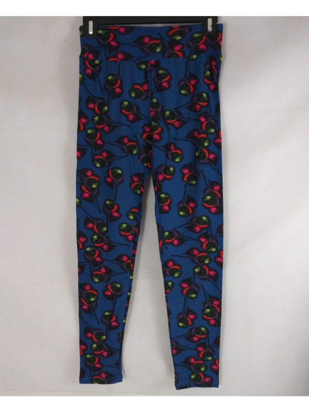 LuLaRoe One Size Leggings Blue With Colorful Balloons Designs